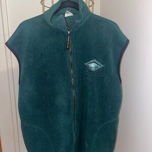 Vintage Forest Green Fleece Vest